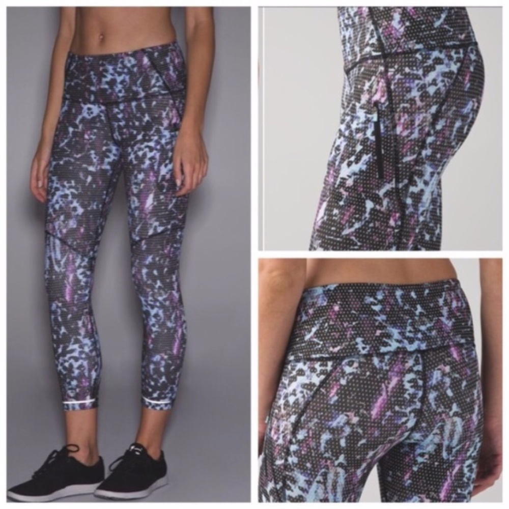 Lululemon All Sport HR Crop Pants Floral Sport Tranquil